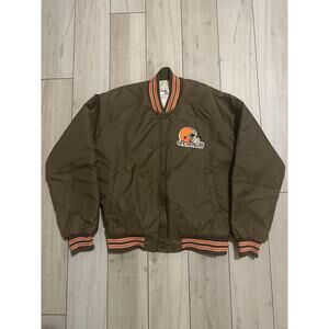 Vintage Cleveland Browns Chalk Line Large Brown Jacket Football NFL